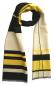 Preview: Scarf Shawl 100% Silk Flannel Jacquard Black Yellow Beige - extra long